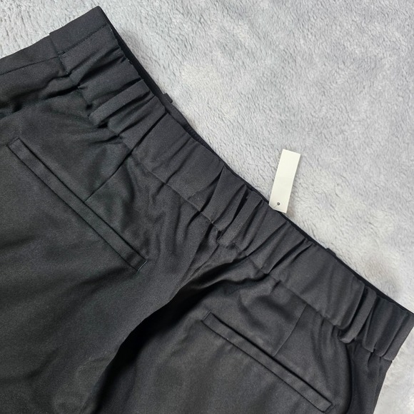 Madewell Women 14 Slouchy Black Trousers Pleated Wide Leg Brushed Twill - Picture 11 of 13